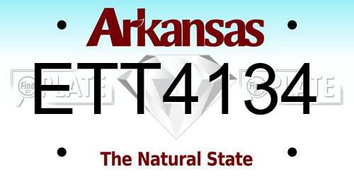 ETT4134 Arkansas License Plate
