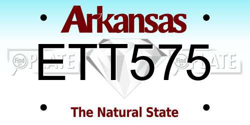 ETT575 Arkansas License Plate