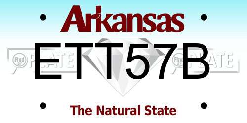 ETT57B Arkansas License Plate