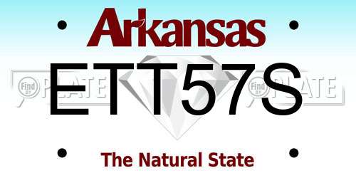 ETT57S Arkansas License Plate