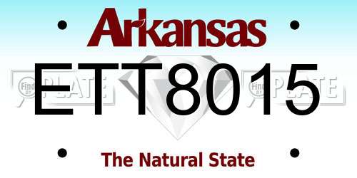 ETT8015 Arkansas License Plate