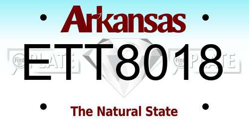 ETT8018 Arkansas License Plate