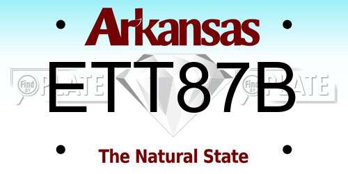 ETT87B Arkansas License Plate