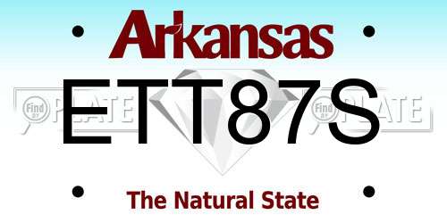 ETT87S Arkansas License Plate