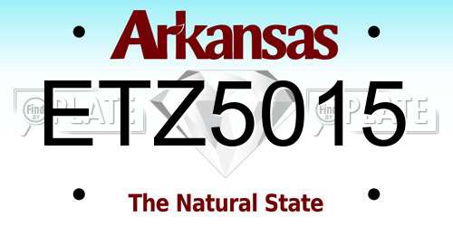 ETZ5015 Arkansas License Plate