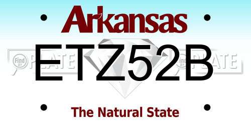 ETZ52B Arkansas License Plate
