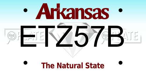 ETZ57B Arkansas License Plate