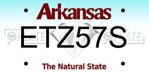 ETZ57S Arkansas License Plate