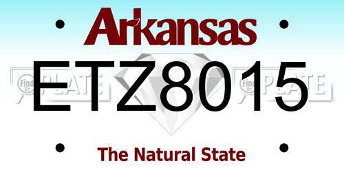 ETZ8015 Arkansas License Plate