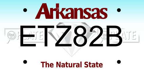 ETZ82B Arkansas License Plate