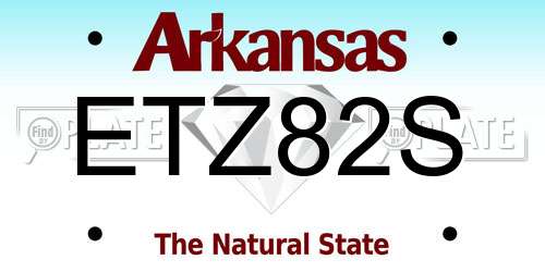 ETZ82S Arkansas License Plate