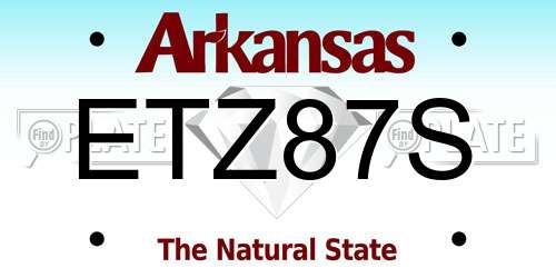 ETZ87S Arkansas License Plate