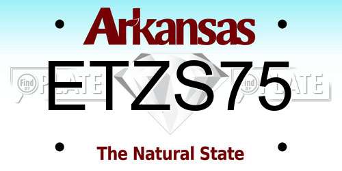 ETZS75 Arkansas License Plate