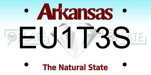 EU1T3S Arkansas License Plate