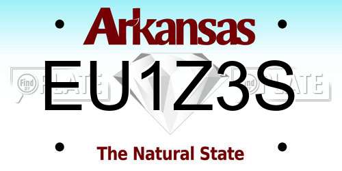 EU1Z3S Arkansas License Plate