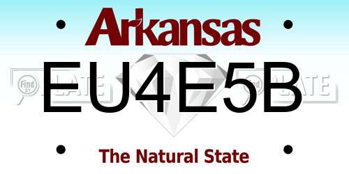 EU4E5B Arkansas License Plate