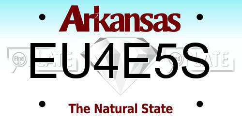 EU4E5S Arkansas License Plate