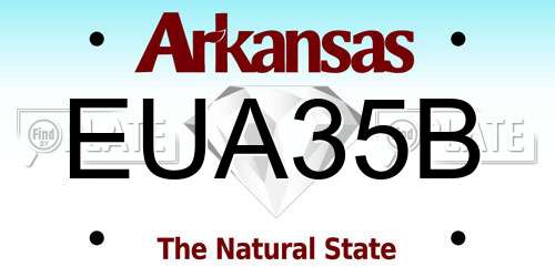 EUA35B Arkansas License Plate