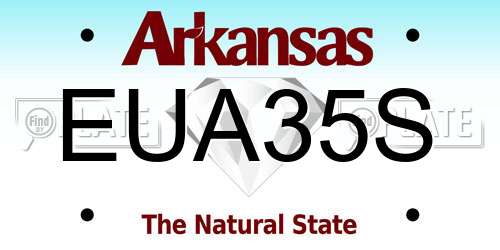 EUA35S Arkansas License Plate