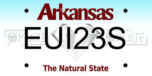 EUI23S Arkansas License Plate
