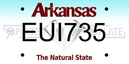 EUI735 Arkansas License Plate