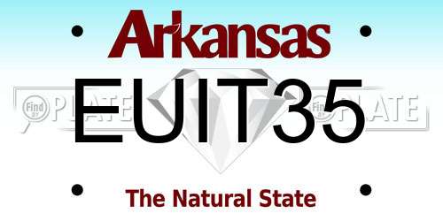 EUIT35 Arkansas License Plate