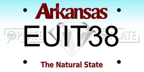 EUIT38 Arkansas License Plate