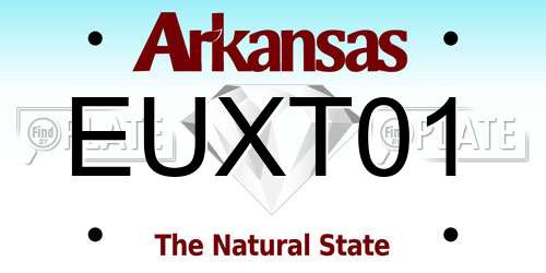EUXT01 Arkansas License Plate