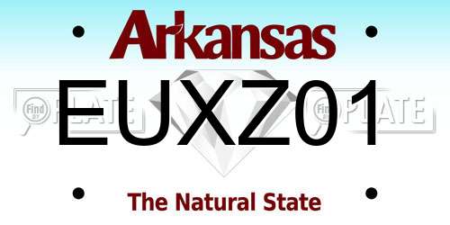 EUXZ01 Arkansas License Plate