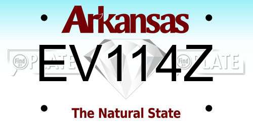 EV114Z Arkansas License Plate