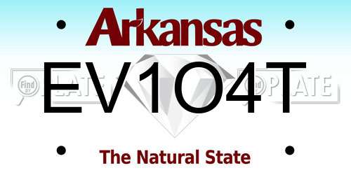 EV1O4T Arkansas License Plate
