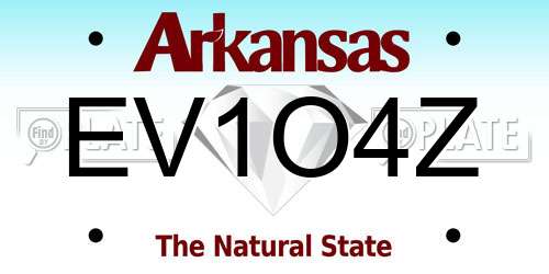 EV1O4Z Arkansas License Plate