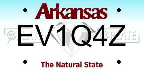 EV1Q4Z Arkansas License Plate