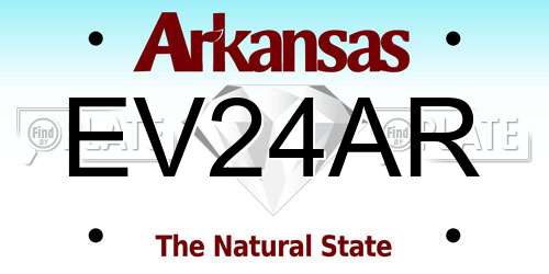 EV24AR Arkansas License Plate