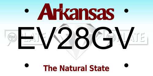 EV28GV Arkansas License Plate