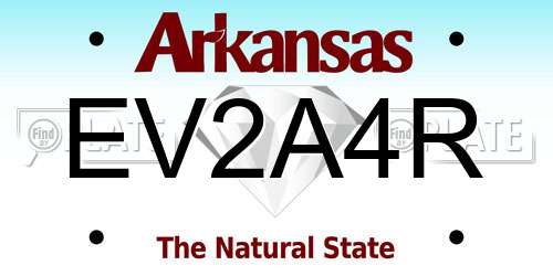EV2A4R Arkansas License Plate