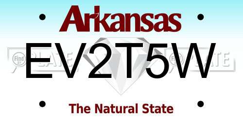EV2T5W Arkansas License Plate
