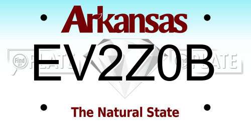 EV2Z0B Arkansas License Plate