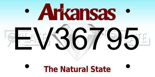 EV36795 Arkansas License Plate