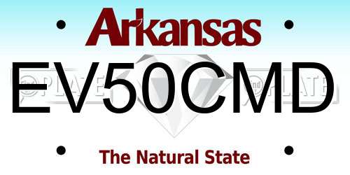 EV50CMD Arkansas License Plate