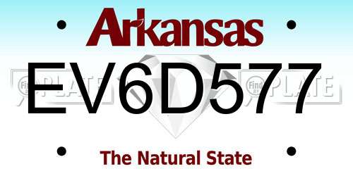EV6D577 Arkansas License Plate