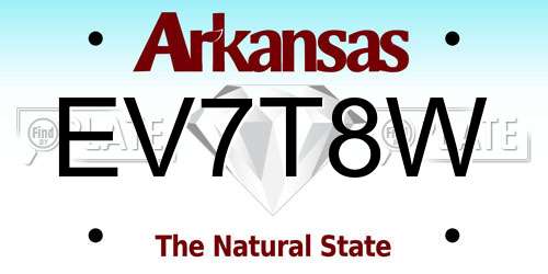 EV7T8W Arkansas License Plate