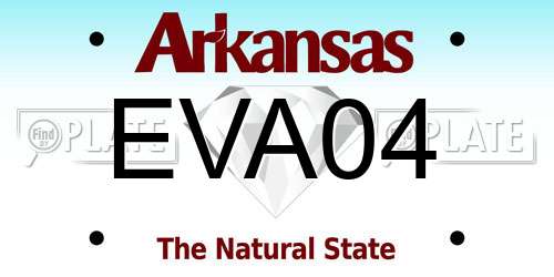 EVA04 Arkansas License Plate