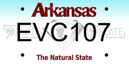 EVC107 Arkansas License Plate