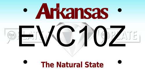 EVC10Z Arkansas License Plate