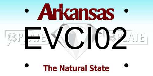 EVCI02 Arkansas License Plate