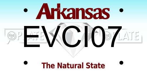 EVCI07 Arkansas License Plate