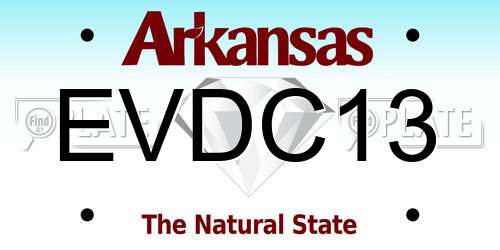 EVDC13 Arkansas License Plate