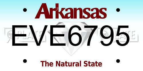EVE6795 Arkansas License Plate
