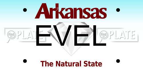 EVEL Arkansas License Plate